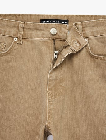 Normal Bel Cepli Pamuklu Slim Fit Jean Pantolon - Brad Jean