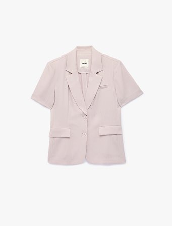 Cepli Kısa Kollu Kruvaze Blazer Ceket