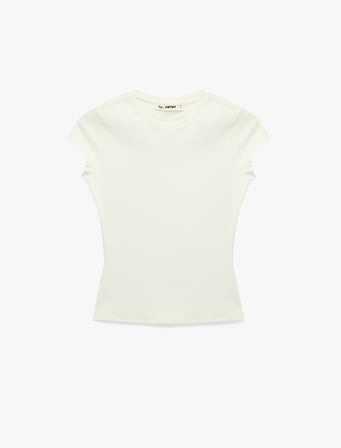 Slim Fit Kısa Kollu Bisiklet Yaka Pamuklu Tişört