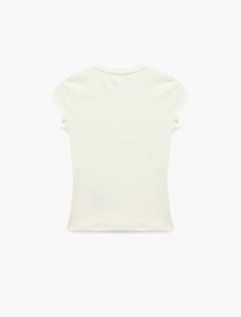 Slim Fit Kısa Kollu Bisiklet Yaka Pamuklu Tişört