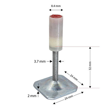 Red Hit MX003 Kare Pullu Barutlu Çivi 32 mm (200 lü Paket)