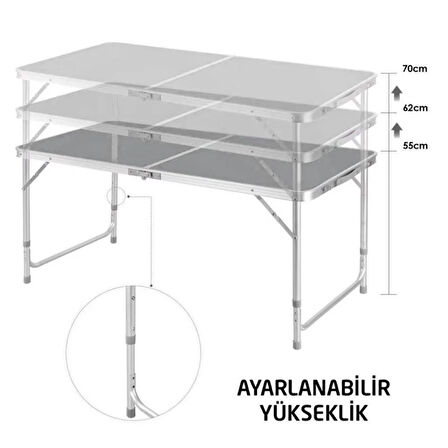 ROX CAMPING KATLANIR KAMP MASASI 120 CM