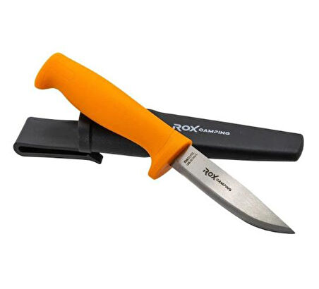 Rox Camping 0320 Bushcraft Eco Paslanmaz Çelik Kamp Bıçağı (Turuncu)