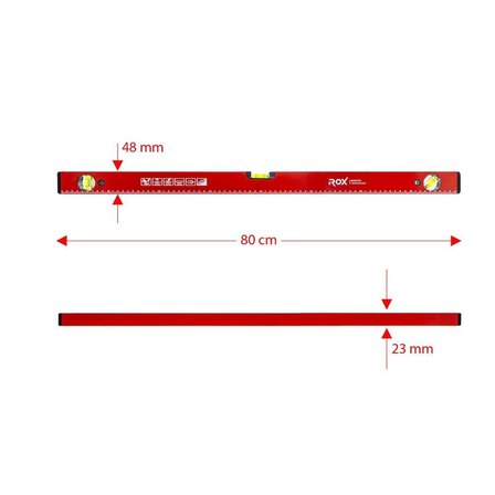 Rox 0350 Mıknatıslı Alüminyum Su Terazisi 80 cm