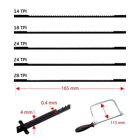 El Testeresi Rox 0353 Kauçuk Saplı MinSeti 165 mm (6 Parça)