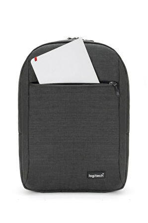 Orijinal 15.6" inç Laptop Valiz Askılı Kumaş Notebook Günlük Seyahat Siyah Bilgisayar Sırt Çantası