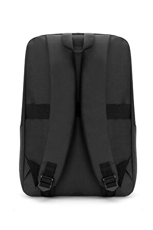 Orijinal 15.6" inç Notebook Bilgisayar Kumaş Günlük Kullanım Okul Unisex Siyah Laptop Sırt Çantası