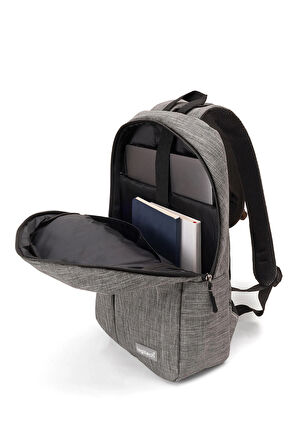 Orijinal 15.6" inç Laptop Bölmeli Kumaş Notebook Günlük Kullanım Seyahat İş Gri Bilgisayar Çantası
