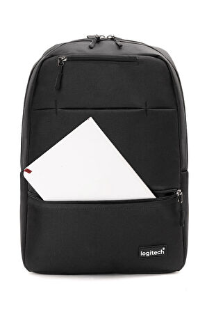 Orijinal 15.6" inç Siyah Kumaş Laptop Bilgisayar Seyahat Günlük Okul Unisex Notebook Sırt Çantası