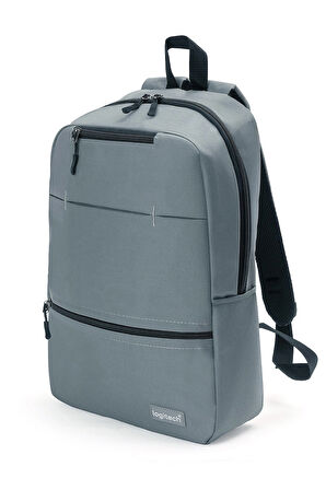 Orijinal 15.6"inç Gri Kumaş Laptop Bilgisayar Seyahat Günlük Çok Gözlü Unisex Notebook Sırt Çantası