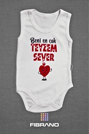 Beni En Çok Teyzem Sever Baskılı 0-1 Yaş Tüm Bedenler %100 Pamuk Bebek Zıbın