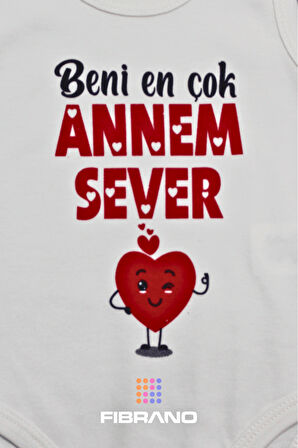 5 Adet Beni En Çok Annem Sever Baskılı 0-1 Yaş Tüm Bedenler %100 Pamuk Bebek Zıbın