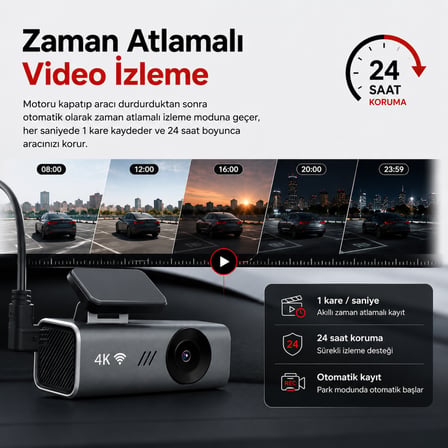 Carlover S12 4K Araç Kamerası