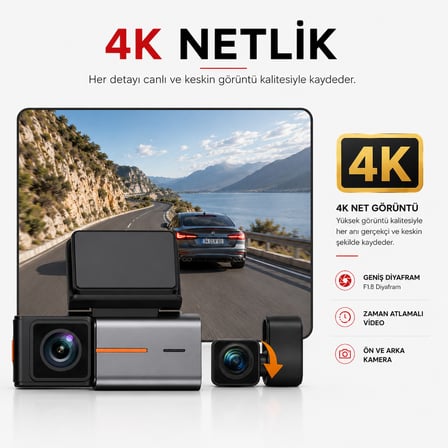 Carlover S2 4K Wifi Araç Kamerası