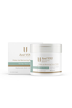 And You MAKE-UP REMOVING TONER PADS / Makyaj Temizleyici Tonik Ped (60'lı)