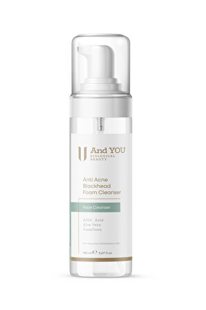 And You Anti Acne Blackhead Foam Cleanser / Sivilce Ve Siyah Nokta Önleyici Köpük Temizleyici 150 ML