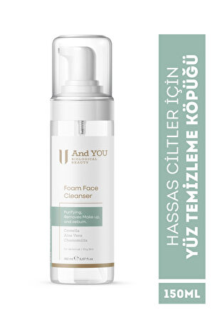 And You Foam Face Clenser / Hassas Ciltler İçin Yüz Temizleme Köpüğü 150 ml