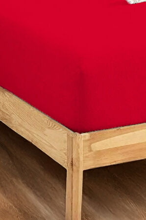 Penye Lastikli Çarşaf Pamuklu Jersey Battal Kişilik 180x200cm Bordo