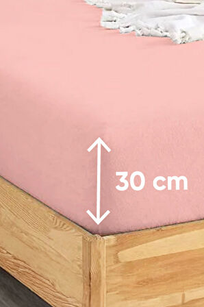 Penye Lastikli Çarşaf Pamuklu Jersey Tek Kişilik 100x200cm Pembe