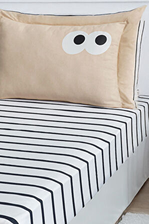 Pes Lastikli Çarşaf Seti Tek Kişilik Funny Kahve