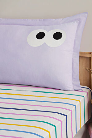 Pes Lastikli Çarşaf Seti Tek Kişilik Funny Lila
