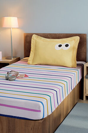 Pes Lastikli Çarşaf Seti Tek Kişilik Funny Sarı