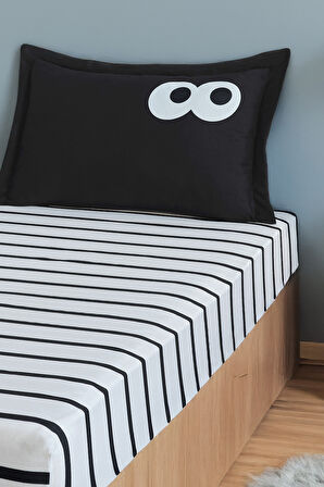 Pes Lastikli Çarşaf Seti Tek Kişilik Funny Siyah