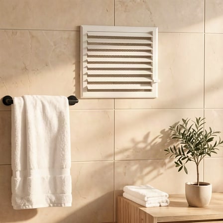 Upstyle Vento Alüminyum Banyo ve WC Havalandırma Menfezi Beyaz 25x26 cm