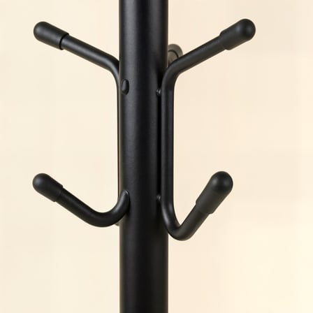 Upstyle Viona 12 Askılı Metal Ayaklı Portmanto Siyah 161 cm