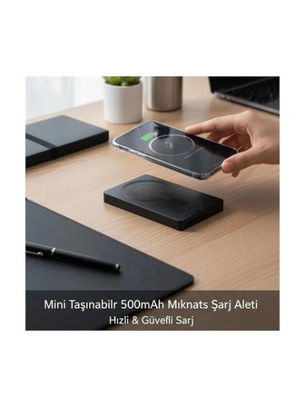 Magnetic Wireless Powerbank 5000mah – Manyetik Kablosuz Hızlı Şarj