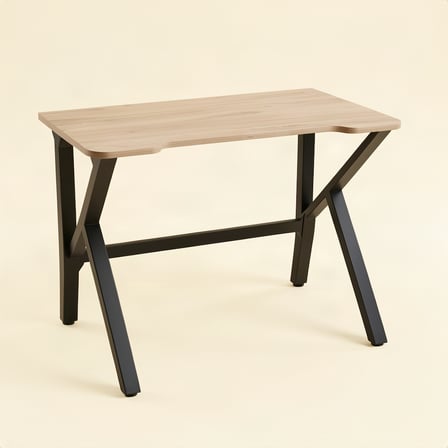Upstyle Torvex Oyuncu Masası Çam Siyah 100x60 cm Metal Ayaklı Bilgisayar Masası