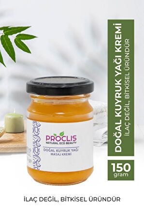 Doğal Ev Yapımı Kuyruk Yağı Masaj Kremi, Jojoba Yağı Hediyeli