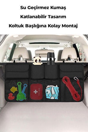 Araç Bagaj Organizeri, Koltuk Arkası Araç Eşya Düzenleyici (EX-44 8 Cepli)