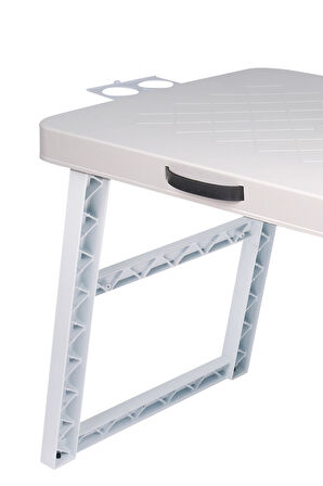 Pikas Büyük Boy Katlanabilir Taşıma Kulplu Portatif Plastik Kamp Ve Balkon Sehpası ( 68X48X55 cm )