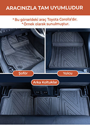 Havuzlu 4d Siyah Paspas Takımı,Chery-Tıggo 7 Pro 2020 Ve Sonrası 4d Havuzlu Paspas+Araç Kokusu Hediye