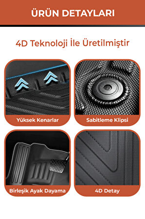 Havuzlu 4d Siyah Paspas Takımı,Chery-Tıggo 7 Pro 2020 Ve Sonrası 4d Havuzlu Paspas+Araç Kokusu Hediye