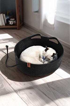 JÜT HASIR KUYRUKLU KEDİ KÖPEK YATAĞI