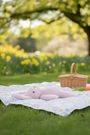 Yumuşacık Peluş Tavşan Hediyelik Bebek Uyku ve Oyun Arkadaşı 45 cm Oyuncak