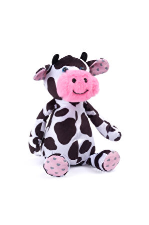 Peluş İnek Sevimli Yumuşak Uyku ve Oyun Arkadaşı Yastık Hediyelik Dekoratif Oyuncak 