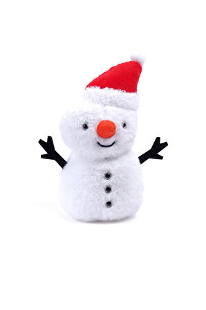 Yılbaşı Peluş Kardan Adam Hediyelik Dekoratif Uyku ve Oyun Arkadaşı Oyuncak