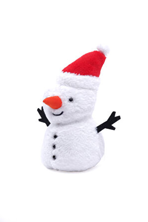 Yılbaşı Peluş Kardan Adam Hediyelik Dekoratif Uyku ve Oyun Arkadaşı Oyuncak