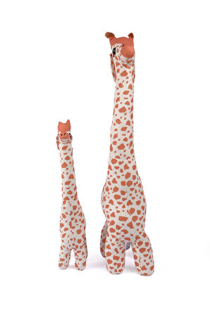 Peluş Zürafa 2’li Set Büyük ve Orta Boy Uyku Arkadaşı Dekoratif Hediyelik Oyuncak