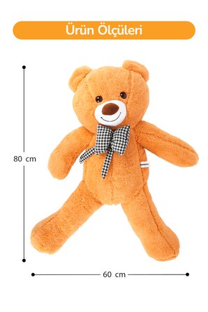 80 Cm Büyük Boy Yumuşak Papyonlu Oyuncak Ayıcık