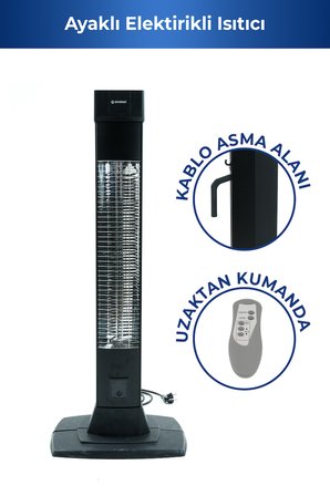 Flamo 2500W 4 Kademeli Uzaktan Kumandalı Karbon Infrared Duvar Isıtıcı 5965