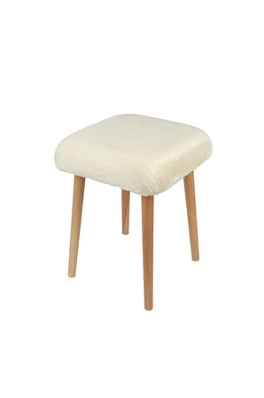 Peluş Kumaşlı Dekoratif Puf, Tabure 5983