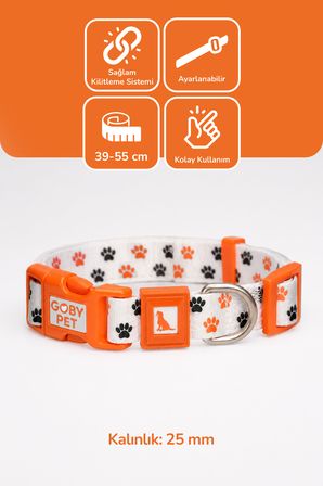 Köpekler İçin Dayanıklı Ve Güvenli, Desenli Boyun Tasması ( 25mm )