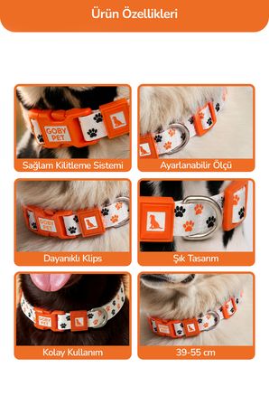 Köpekler İçin Dayanıklı Ve Güvenli, Desenli Boyun Tasması ( 25mm )