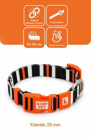Köpekler İçin Dayanıklı Ve Güvenli, Desenli Boyun Tasması ( 25mm )