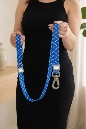 Köpekler İçin Dayanıklı Ve Güvenli, Desenli Gezdirme Tasması ( 25mm )  