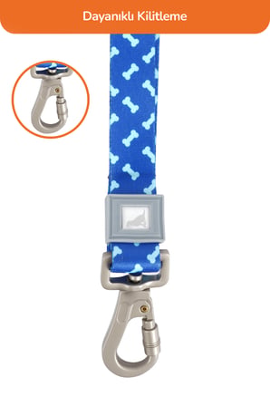Köpekler İçin Dayanıklı Ve Güvenli, Desenli Gezdirme Tasması ( 25mm )  
